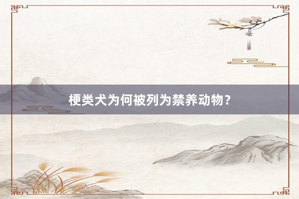 梗类犬为何被列为禁养动物？